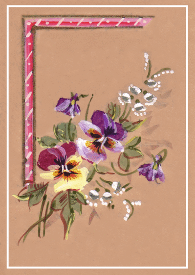 Faire-part de d&eacute;c&egrave;s aquarelle avec des pens&eacute;es